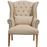 кресло quinn tufted armchair бежевое в Симферополе