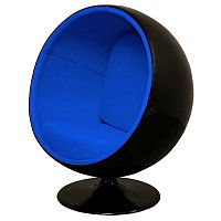 кресло eero ball chair синее с черным в Симферополе