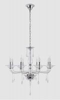 подвесная люстра crystal lux monica sp8 chrome/transparent в Симферополе