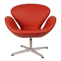 кресло arne jacobsen style swan chair красное в Симферополе