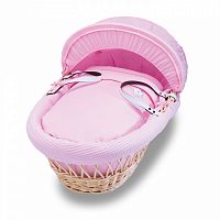 колыбель-переноска gift wicker moses basket натуральная, розовое белье в Симферополе