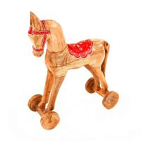 украшение новогоднее лошадка на колесах christmas horse, 40х30х13 см в Симферополе